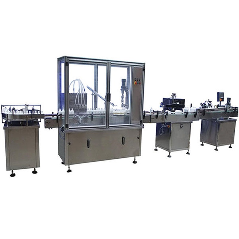 Automatic bottle filling capping labeling machine