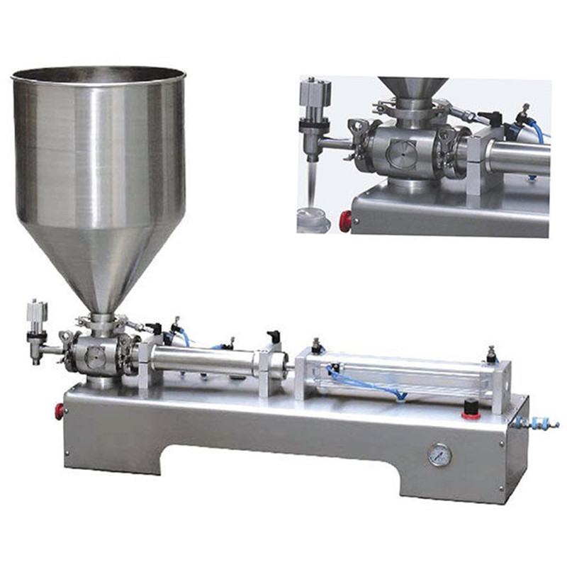 Single head piston filler viscous liquid semi automatic filling machine with hopper