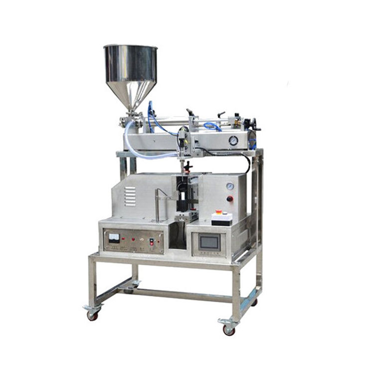 Semi automatic cream tube filling ultrasonic sealing machine