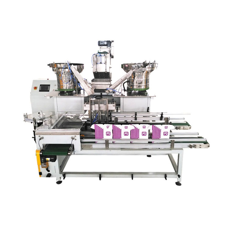 Automatic bulk hardware carton box weighing filling packing line