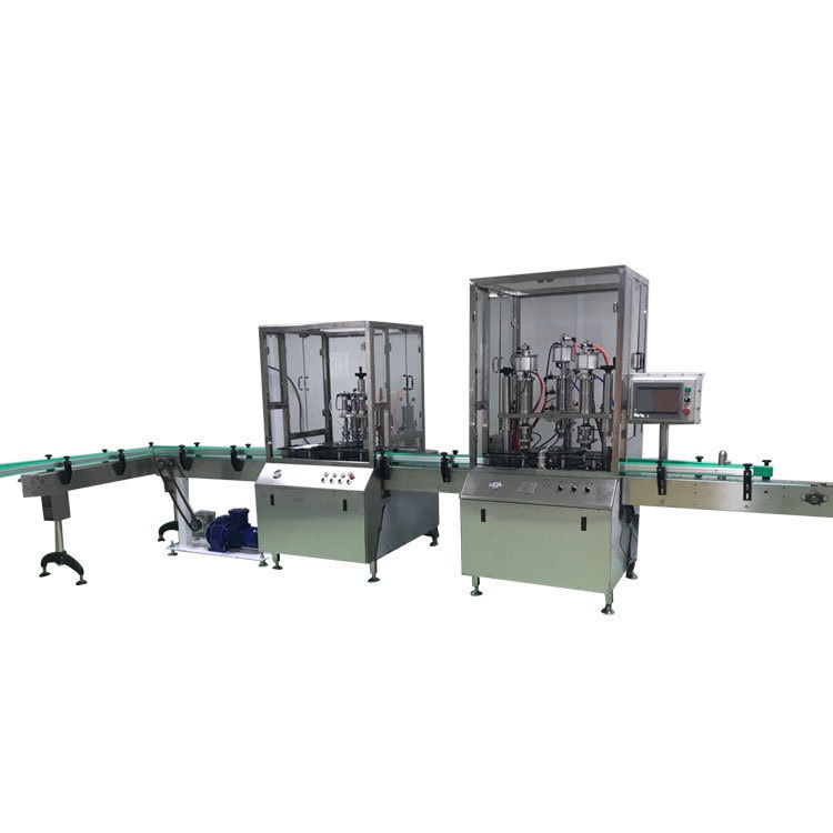 Automatic aerosol can bottle filling sealing machine line