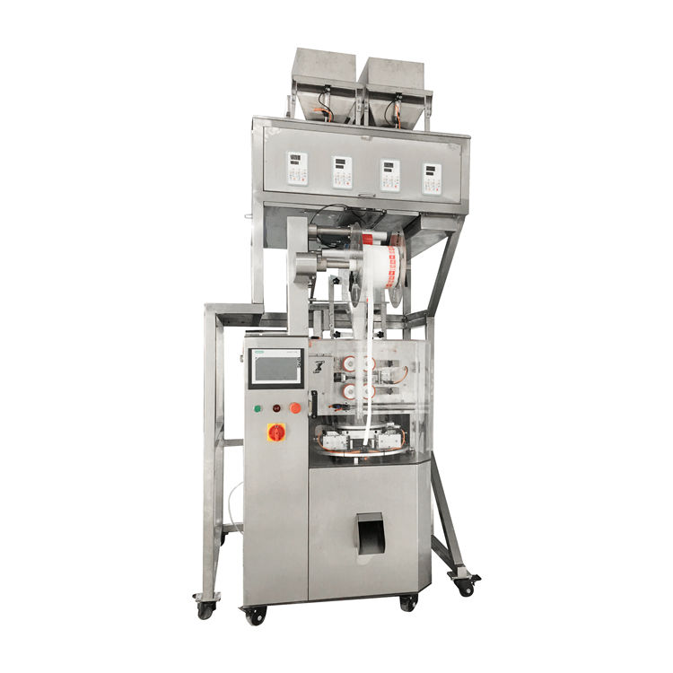 Automatic woven pyramidal dip tea bag filling sealing packing machine