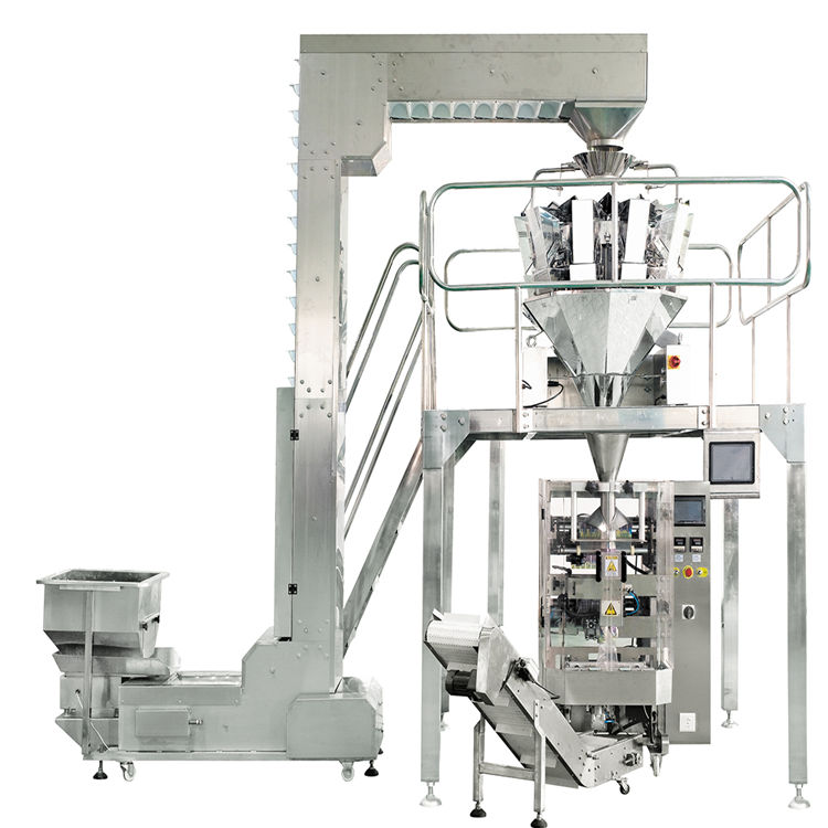 Automatic multi weigher heads bag former filler sealer packer machine