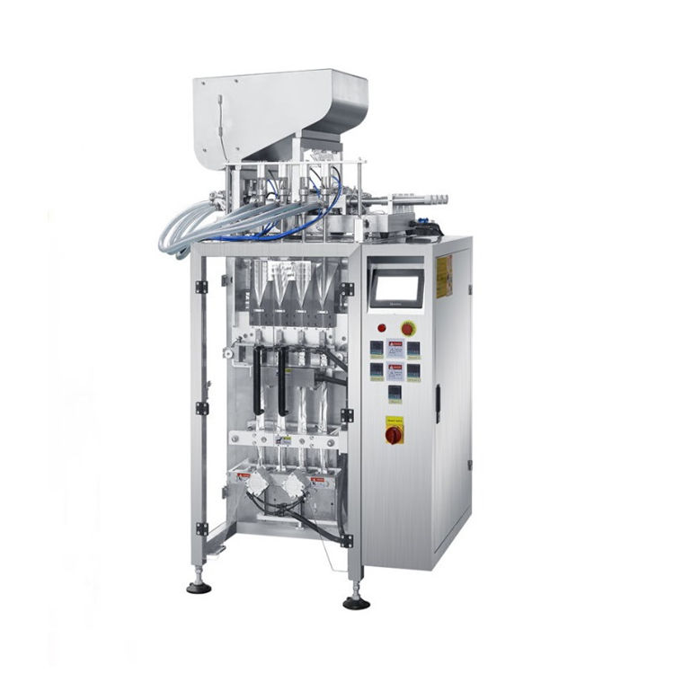 4 lanes liquid bag pneumatic type vertical filling sealing packaging machine