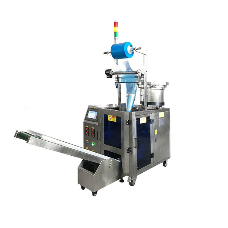 Automatic single lane hardware tablet vibrating sorting bag filling sealing packing machine