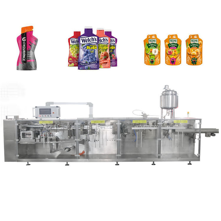 HFFS Horizontal film bag forming liquid oil drinks filling sealing packing machine