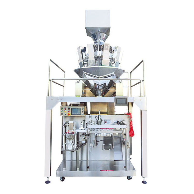 Candy ball nuts partical multi weighing heads horizontal premade bag pouch packing machine 