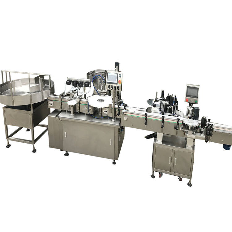 Automatic E juice 30ml 50ml bottle filling dropper capping machine