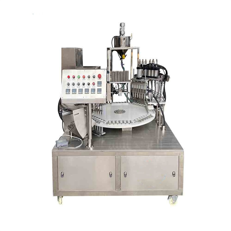 Semi automatic disposal honey spoon filling sealing machine