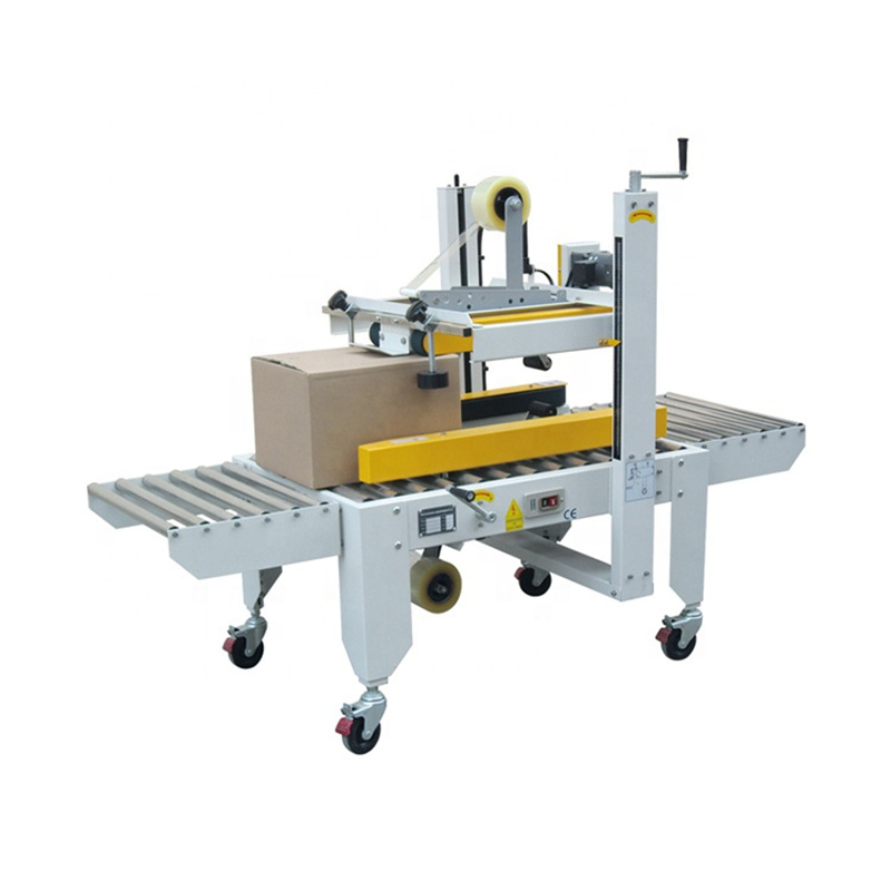 Semi automatic carton box top bottom sealing machine