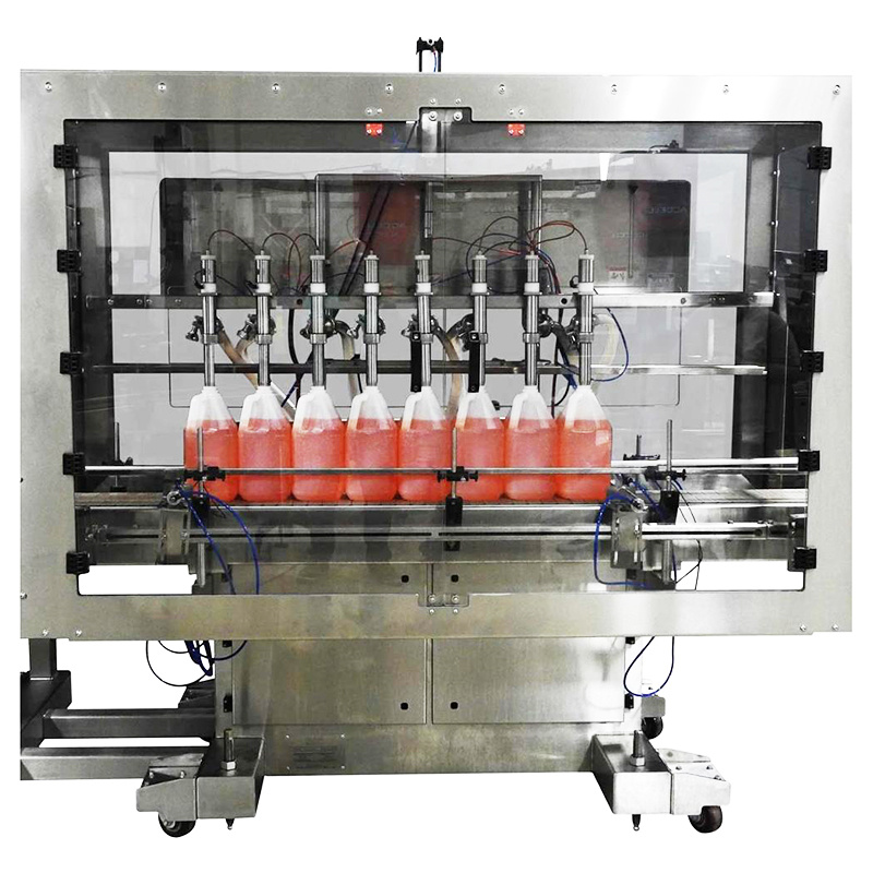 Automatic bottle 8 nozzles gear pump filling machine