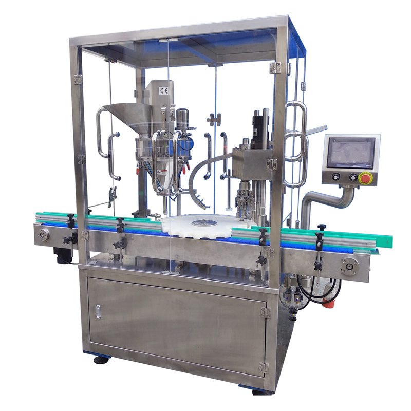 Automatic powder bottle filling sealing machine